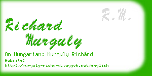 richard murguly business card