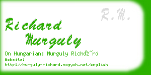 richard murguly business card